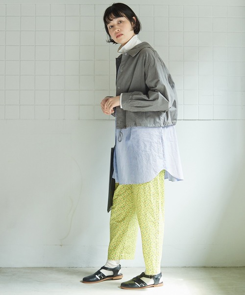 bulle de savon(ビュルデサボン)の「●ダンプルーフ COACH ジャケット(その他アウター・レディース・グレー/ホワイト・FREE)」の4枚目の写真