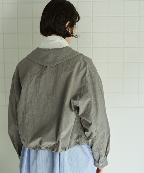 bulle de savon(ビュルデサボン)の「●ダンプルーフ COACH ジャケット(その他アウター・レディース・グレー/ホワイト・FREE)」の9枚目の写真