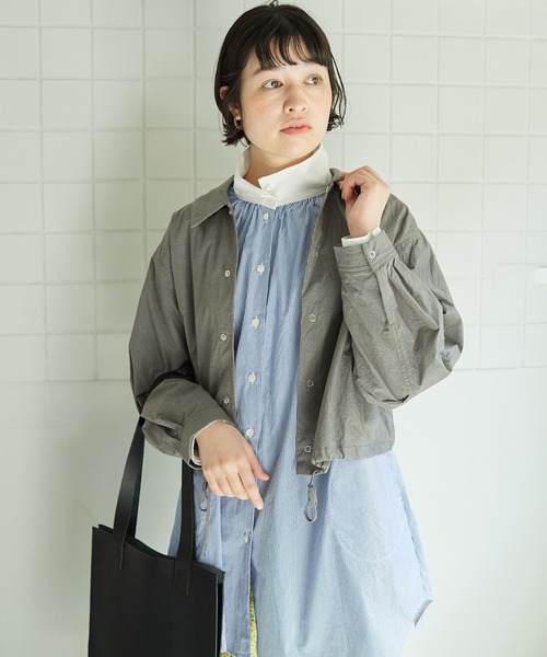 bulle de savon(ビュルデサボン)の「●ダンプルーフ COACH ジャケット(その他アウター・レディース・グレー/ホワイト・FREE)」の11枚目の写真