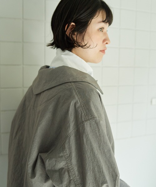 bulle de savon(ビュルデサボン)の「●ダンプルーフ COACH ジャケット(その他アウター・レディース・グレー/ホワイト・FREE)」の15枚目の写真