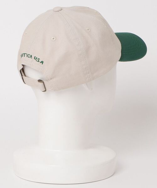 NAUTICA（ノーティカ）の「【NAUTICA】ノーティカ6パネルフロントバックロゴ刺繍バイカラーCAP ローキャップ NT037（キャップ・メンズ・ブラック/ネイビー/グリーン・FREE）」の6枚目の写真