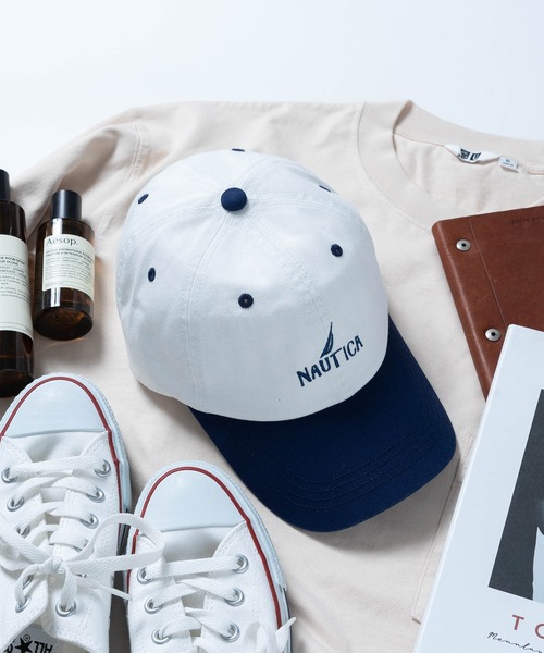 NAUTICA（ノーティカ）の「【NAUTICA】ノーティカ6パネルフロントバックロゴ刺繍バイカラーCAP ローキャップ NT037（キャップ・メンズ・ブラック/ネイビー/グリーン・FREE）」の9枚目の写真