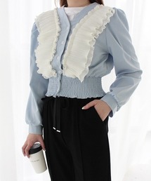 MODE ROBE（モードローブ）の「フリルギャザーカーディガン（カーディガン/ボレロ）」