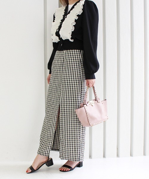 MODE ROBE（モードローブ）の「フリルギャザーカーディガン（カーディガン/ボレロ・レディース・ブラック/ブルー・FREE）」の15枚目の写真