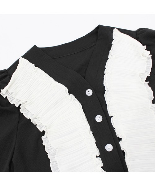 MODE ROBE（モードローブ）の「フリルギャザーカーディガン（カーディガン/ボレロ・レディース・ブラック/ブルー・FREE）」の21枚目の写真