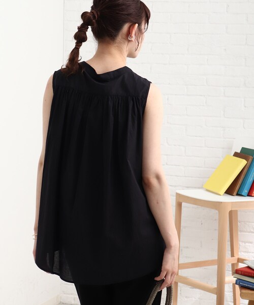 Cutie Blonde（キューティーブロンド）の「◆ノースリギャザーブラウス（シャツ/ブラウス・レディース・オフホワイト/ブラック/グリーン/ダークオレンジ・00）」の20枚目の写真