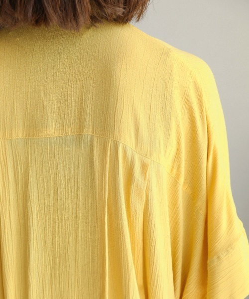 Bou Jeloud（ブージュルード）の「レーヨンクレープテントブラウス（シャツ/ブラウス・レディース・イエロー/ブルー/ブラック/グレー系その他・38）」の15枚目の写真