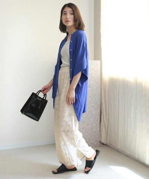 Bou Jeloud（ブージュルード）の「レーヨンクレープテントブラウス（シャツ/ブラウス・レディース・イエロー/ブルー/ブラック/グレー系その他・38）」の10枚目の写真