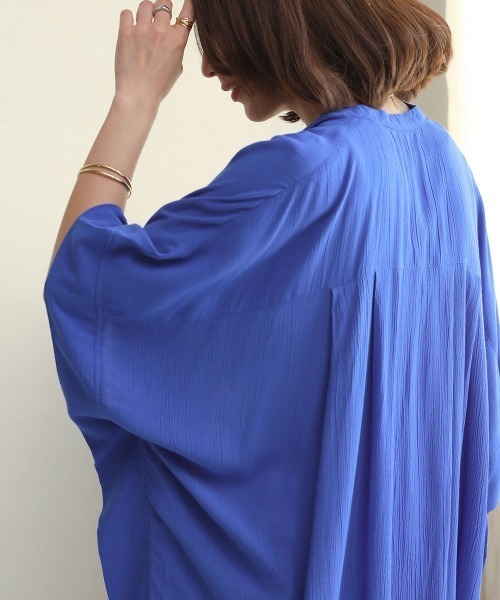 Bou Jeloud（ブージュルード）の「レーヨンクレープテントブラウス（シャツ/ブラウス・レディース・イエロー/ブルー/ブラック/グレー系その他・38）」の18枚目の写真