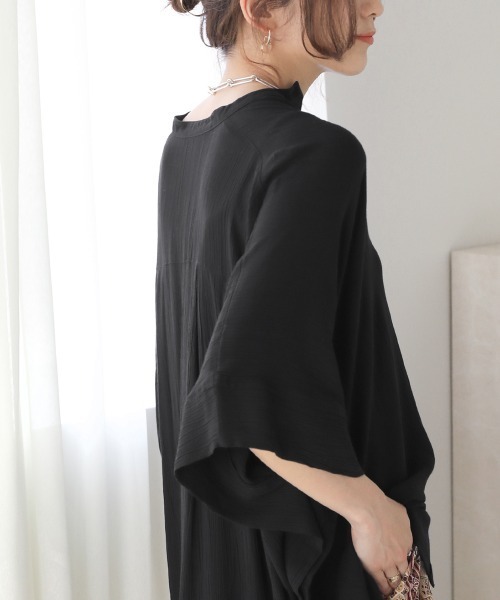 Bou Jeloud（ブージュルード）の「レーヨンクレープテントブラウス（シャツ/ブラウス・レディース・イエロー/ブルー/ブラック/グレー系その他・38）」の5枚目の写真