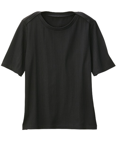 GeeRA（ジーラ）の「ランダムリブ上品Ｔシャツ（Tシャツ/カットソー・レディース・ブラック/オフホワイト/ベージュ/ブルー・MEDIUM/LARGE/X-LARGE）」の20枚目の写真
