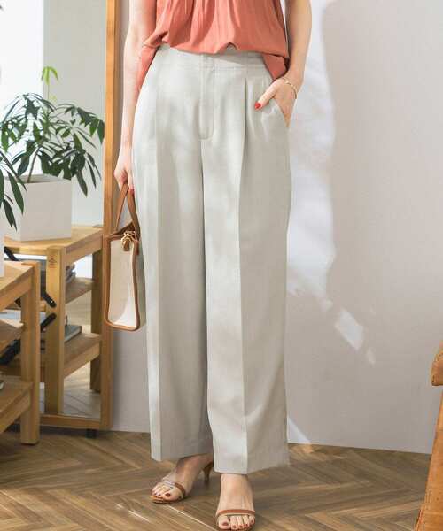 URBAN RESEARCH ROSSO WOMEN（アーバンリサーチ　ロッソ）の「リネンライクワイドパンツ（その他パンツ・レディース・チャコールグレー/ベージュ系その他/イエロー系その他・38/36）」の5枚目の写真