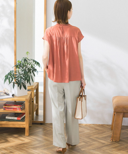 URBAN RESEARCH ROSSO WOMEN（アーバンリサーチ　ロッソ）の「リネンライクワイドパンツ（その他パンツ・レディース・チャコールグレー/ベージュ系その他/イエロー系その他・38/36）」の11枚目の写真