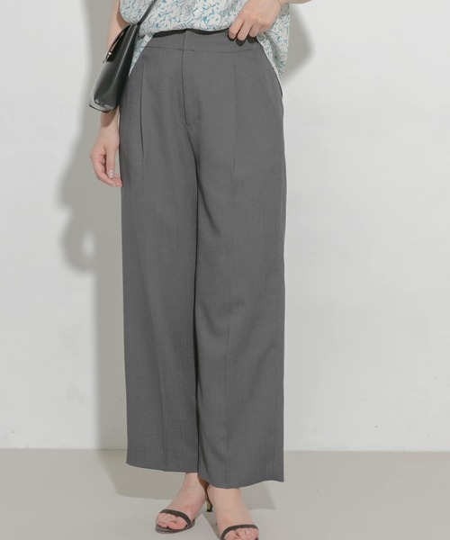 URBAN RESEARCH ROSSO WOMEN（アーバンリサーチ　ロッソ）の「リネンライクワイドパンツ（その他パンツ・レディース・チャコールグレー/ベージュ系その他/イエロー系その他・38/36）」の21枚目の写真