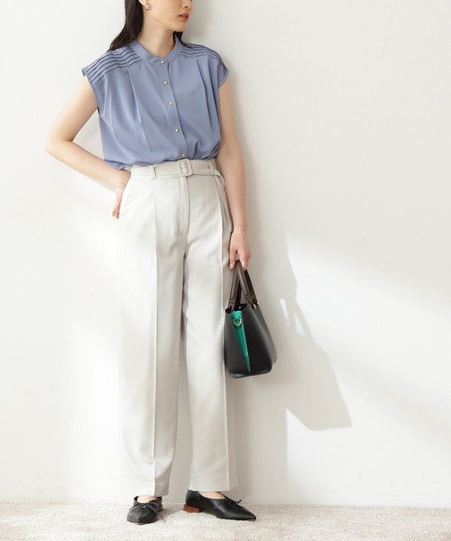N.(N. Natural Beauty Basic)(エヌエヌナチュラルビューティーベーシック)の「【S Size Line】◆クルミベルト付ストレートパンツ(その他パンツ・レディース・ナチュラル/ブルー/オレンジ・SMALL/MEDIUM)」の2枚目の写真