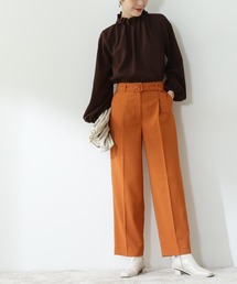 N.（N. Natural Beauty Basic） | 【S Size Line】◆クルミベルト付ストレートパンツ(その他パンツ)