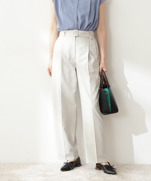 N.(N. Natural Beauty Basic)(エヌエヌナチュラルビューティーベーシック)の「【S Size Line】◆クルミベルト付ストレートパンツ(その他パンツ・レディース・ナチュラル/ブルー/オレンジ・SMALL/MEDIUM)」の13枚目の写真