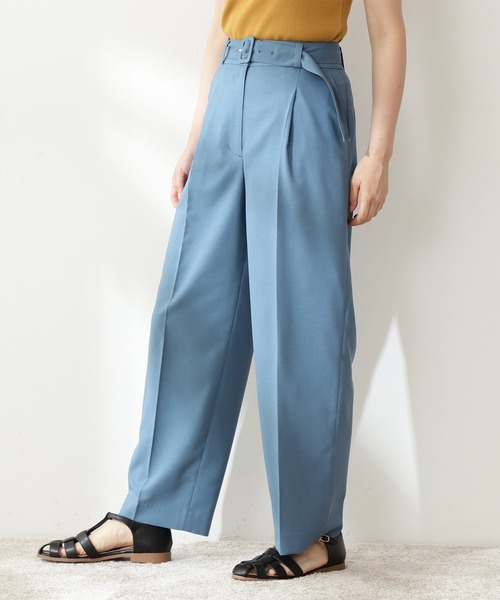 N.(N. Natural Beauty Basic)(エヌエヌナチュラルビューティーベーシック)の「【S Size Line】◆クルミベルト付ストレートパンツ(その他パンツ・レディース・ナチュラル/ブルー/オレンジ・SMALL/MEDIUM)」の12枚目の写真