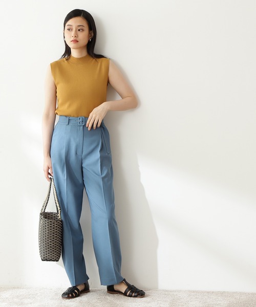 N.(N. Natural Beauty Basic)(エヌエヌナチュラルビューティーベーシック)の「【S Size Line】◆クルミベルト付ストレートパンツ(その他パンツ・レディース・ナチュラル/ブルー/オレンジ・SMALL/MEDIUM)」の4枚目の写真