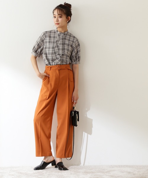 N.(N. Natural Beauty Basic)(エヌエヌナチュラルビューティーベーシック)の「【S Size Line】◆クルミベルト付ストレートパンツ(その他パンツ・レディース・ナチュラル/ブルー/オレンジ・SMALL/MEDIUM)」の16枚目の写真