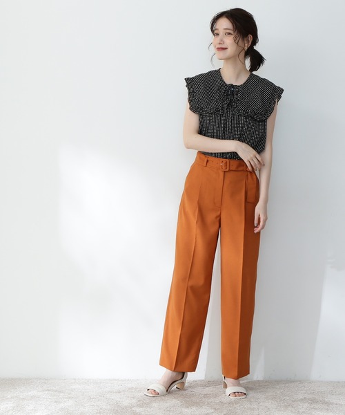 N.(N. Natural Beauty Basic)(エヌエヌナチュラルビューティーベーシック)の「【S Size Line】◆クルミベルト付ストレートパンツ(その他パンツ・レディース・ナチュラル/ブルー/オレンジ・SMALL/MEDIUM)」の19枚目の写真