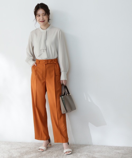 N.(N. Natural Beauty Basic)(エヌエヌナチュラルビューティーベーシック)の「【S Size Line】◆クルミベルト付ストレートパンツ(その他パンツ・レディース・ナチュラル/ブルー/オレンジ・SMALL/MEDIUM)」の18枚目の写真