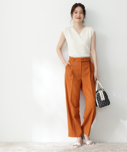 N.(N. Natural Beauty Basic)(エヌエヌナチュラルビューティーベーシック)の「【S Size Line】◆クルミベルト付ストレートパンツ(その他パンツ・レディース・ナチュラル/ブルー/オレンジ・SMALL/MEDIUM)」の17枚目の写真