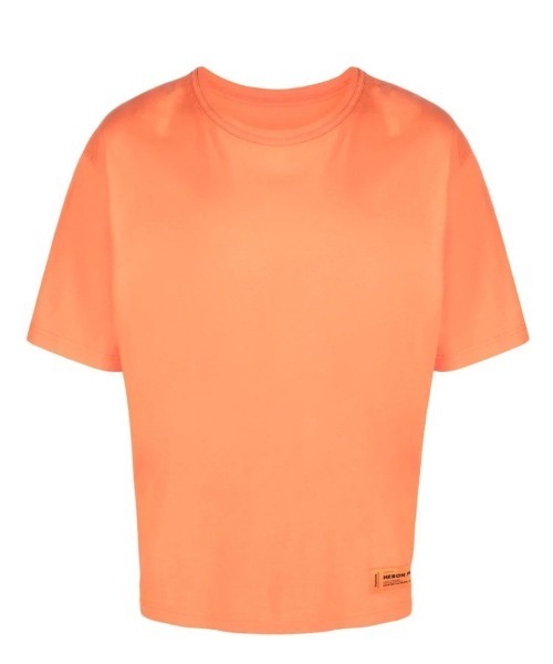 HERON PRESTON(ヘロンプレストン)の「【HERON PRESTON】SS TEE REG LOGO RECYCLED(Tシャツ/カットソー・メンズ・ブラック/オレンジ・M/L)」の1枚目の写真