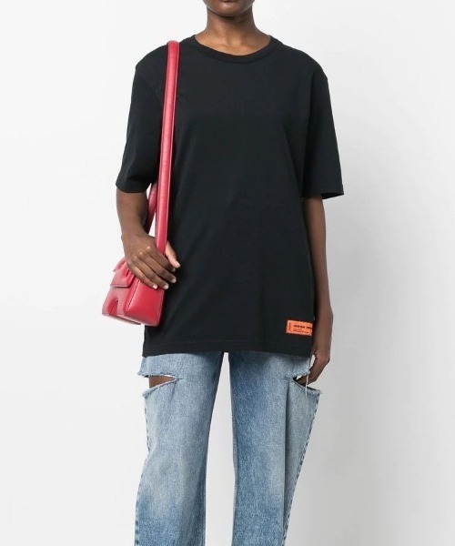HERON PRESTON(ヘロンプレストン)の「【HERON PRESTON】SS TEE REG LOGO RECYCLED(Tシャツ/カットソー・メンズ・ブラック/オレンジ・M/L)」の3枚目の写真