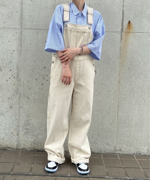 PairPair（ペアペア）の「刺繍入りストライプシャツ(ユニセックス)（シャツ/ブラウス・レディース・ブラック/ブルー/グリーン・MEDIUM/LARGE）」の20枚目の写真