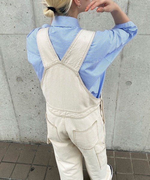 PairPair（ペアペア）の「刺繍入りストライプシャツ(ユニセックス)（シャツ/ブラウス・レディース・ブラック/ブルー/グリーン・MEDIUM/LARGE）」の18枚目の写真