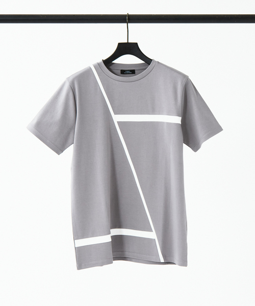 5351 POUR LES HOMMES(ゴーサンゴーイチプールオム)の「スラッシュライン半袖Tシャツ(Tシャツ/カットソー・メンズ・ホワイト/ブラック/グレー・44/46/48/50)」の3枚目の写真