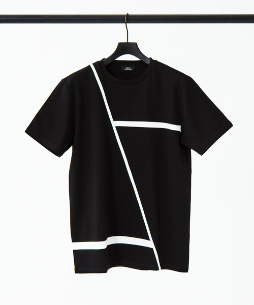 5351 POUR LES HOMMES(ゴーサンゴーイチプールオム)の「スラッシュライン半袖Tシャツ(Tシャツ/カットソー・メンズ・ホワイト/ブラック/グレー・44/46/48/50)」の2枚目の写真
