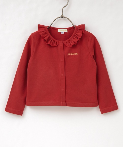 panpantutu（パンパンチュチュ）の「UVcutフリルカーディガン（カーディガン/ボレロ・キッズ・レッド/スモークピンク・90cm/110cm/100cm/120cm/130cm/80ｃｍ）」の14枚目の写真