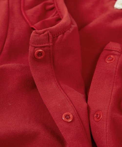 panpantutu（パンパンチュチュ）の「UVcutフリルカーディガン（カーディガン/ボレロ・キッズ・レッド/スモークピンク・90cm/110cm/100cm/120cm/130cm/80ｃｍ）」の18枚目の写真