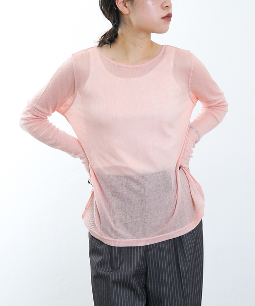 Oriens JOURNAL STANDARD(オリエンス ジャーナルスタンダード)の「【"GOOD GIRL” / グッドガール】シアーリブロングスリーブ(Tシャツ/カットソー・レディース・ホワイト/ピンク/モスグリーン・FREE)」の20枚目の写真