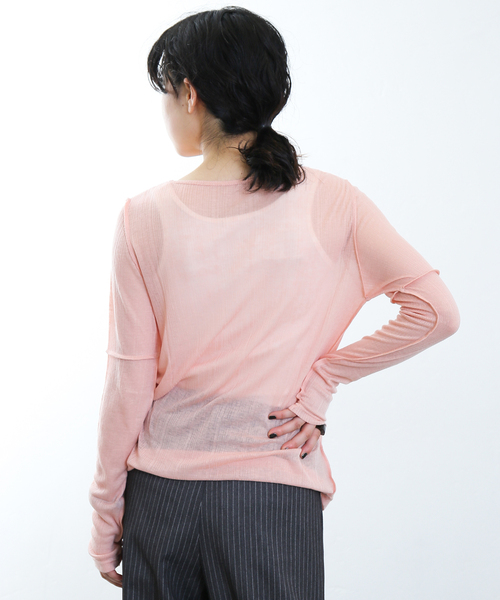 Oriens JOURNAL STANDARD(オリエンス ジャーナルスタンダード)の「【"GOOD GIRL” / グッドガール】シアーリブロングスリーブ(Tシャツ/カットソー・レディース・ホワイト/ピンク/モスグリーン・FREE)」の19枚目の写真