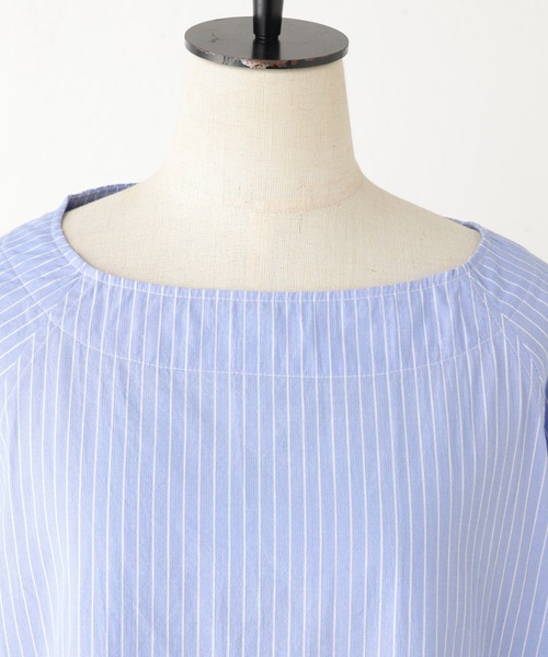 BEARDSLEY（ビアズリー）の「《FRIPIER/フリピエ》ボートプルシャツ（シャツ/ブラウス・レディース・サックスブルー/ホワイト・FREE）」の7枚目の写真