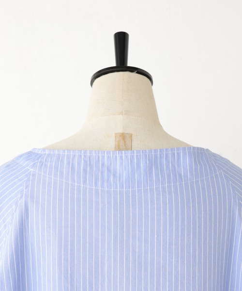 BEARDSLEY（ビアズリー）の「《FRIPIER/フリピエ》ボートプルシャツ（シャツ/ブラウス・レディース・サックスブルー/ホワイト・FREE）」の9枚目の写真