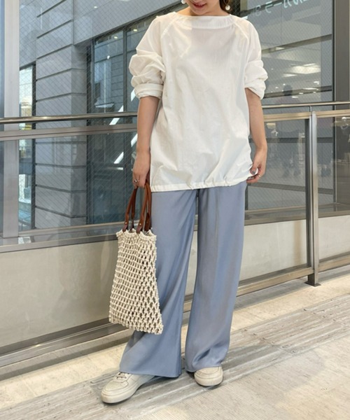 BEARDSLEY（ビアズリー）の「《FRIPIER/フリピエ》ボートプルシャツ（シャツ/ブラウス・レディース・サックスブルー/ホワイト・FREE）」の19枚目の写真