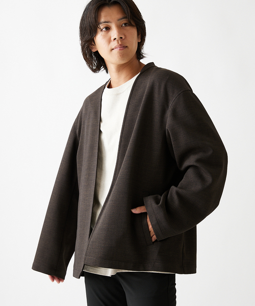 シームレッサボタンレスカーディガン