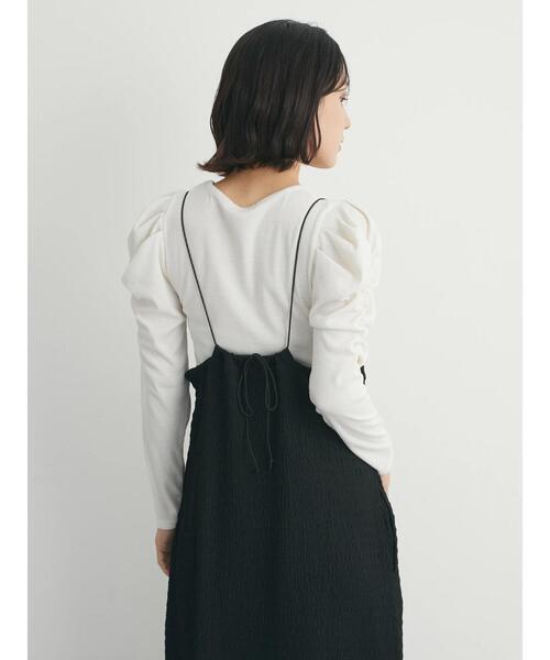 Green　Parks（グリーンパークス）の「細ひもキャミワンピース（ジャンパースカート・レディース・ブラック/ベージュ・FREE）」の10枚目の写真