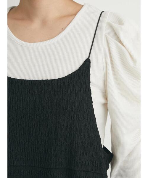 Green　Parks（グリーンパークス）の「細ひもキャミワンピース（ジャンパースカート・レディース・ブラック/ベージュ・FREE）」の11枚目の写真