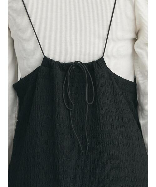 Green　Parks（グリーンパークス）の「細ひもキャミワンピース（ジャンパースカート・レディース・ブラック/ベージュ・FREE）」の12枚目の写真