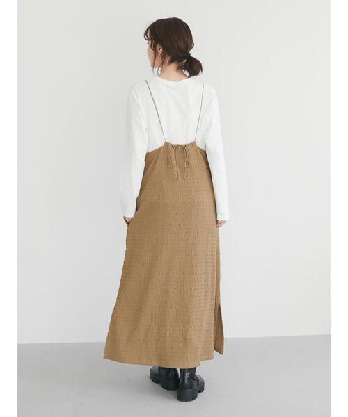 Green　Parks（グリーンパークス）の「細ひもキャミワンピース（ジャンパースカート・レディース・ブラック/ベージュ・FREE）」の17枚目の写真