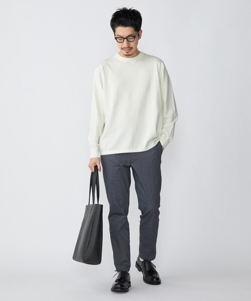 SHIPS（シップス）の「SHIPS: 〈ウォッシャブル〉12GG テックウール クルーネック プルオーバー ニット（ニット/セーター・メンズ・ブラック/ホワイト/グリーン/オレンジ/チャコールグレー/ダークブルー・LARGE/MEDIUM/SMALL/X-LARGE）」の8枚目の写真