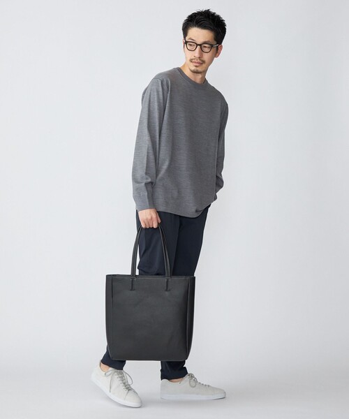 SHIPS（シップス）の「SHIPS: 〈ウォッシャブル〉12GG テックウール クルーネック プルオーバー ニット（ニット/セーター・メンズ・ブラック/ホワイト/グリーン/オレンジ/チャコールグレー/ダークブルー・LARGE/MEDIUM/SMALL/X-LARGE）」の17枚目の写真