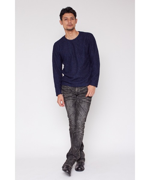 TORNADO MART（トルネードマート）の「TORNADO MART∴ループスノウジャージークルーネックカットソー（Tシャツ/カットソー・メンズ・ブラック/ネイビー/ワイン・LL/M/L）」の11枚目の写真