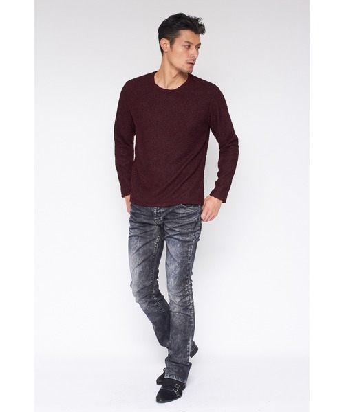 TORNADO MART（トルネードマート）の「TORNADO MART∴ループスノウジャージークルーネックカットソー（Tシャツ/カットソー・メンズ・ブラック/ネイビー/ワイン・LL/M/L）」の12枚目の写真