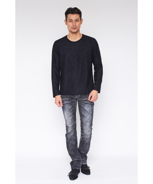 TORNADO MART（トルネードマート）の「TORNADO MART∴ループスノウジャージークルーネックカットソー（Tシャツ/カットソー・メンズ・ブラック/ネイビー/ワイン・LL/M/L）」の13枚目の写真